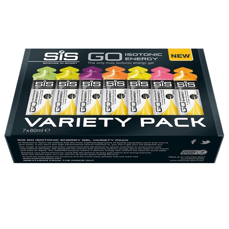 SiS Go Isotonic Energy Gel Variety Pack 60ml - Pack 7