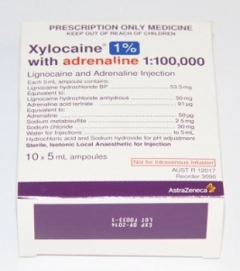 Xylocaine 1% With Adrenaline 1:100,000 5ml Ampoules - Pack 10