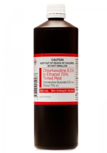 Chlorhexidine 0.5% In 70% Alcohol Tinted Red 500ml