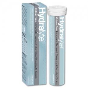 Hydralyte Effervescent Colour Free Lemonade  Pack 20