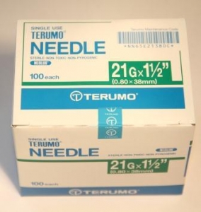 Terumo Needles - Box 100 (51915 - 21g x 38mm)