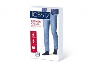 JOBST For Men Casual Knee High, Large - Black, 15-20mmHg