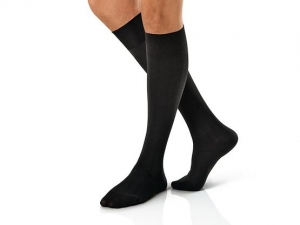 JOBST For Men Casual Knee High, Large - Black, 15-20mmHg