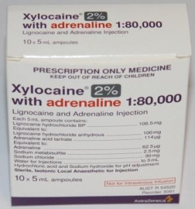 Xylocaine 2% With Adrenaline 1:80,000 5ml - Pack 10