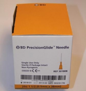 Bd Precision Glide Needles - Box 100 (BD1808 - 25g x 38mm)