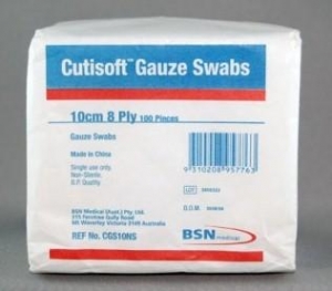 Cutisoft Gauze Swabs 10cm X 10cm - Pack 100