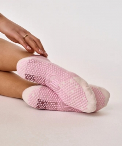 Pilates Socks Classic Low-Rise Grip Socks - Desert Rose