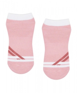 Pilates Socks Classic Low-Rise Preppy Volley Love Dusty Rose (CLR-VOLLOVE-S - Small)