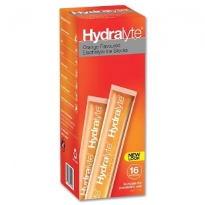 Hydralyte Orange Ice Blocks - Pack 16