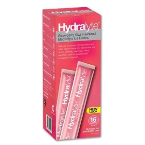 Hydralyte Strawberry/Kiwi Ice Blocks - Pack 16